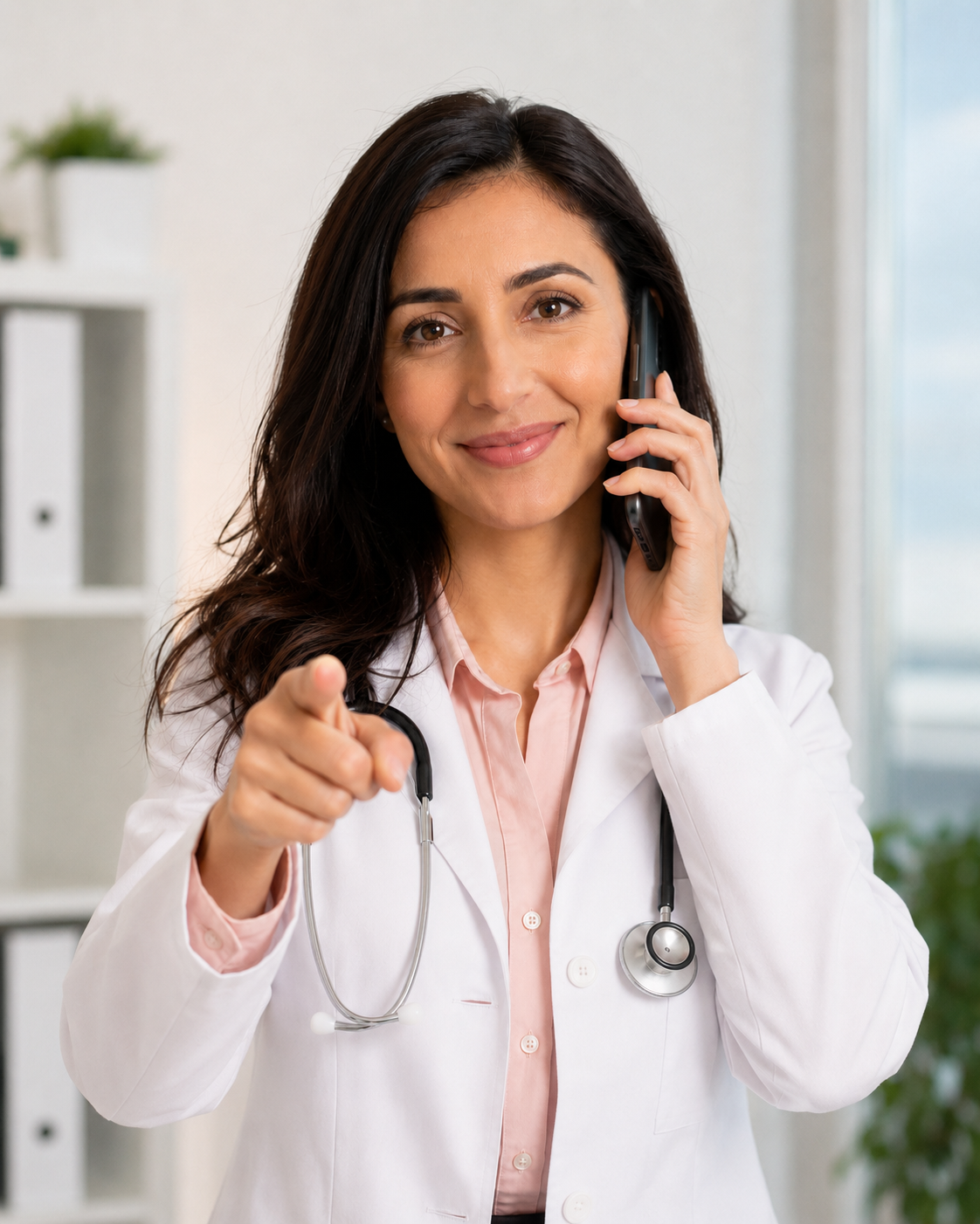 Patient using virtual GP service on phone